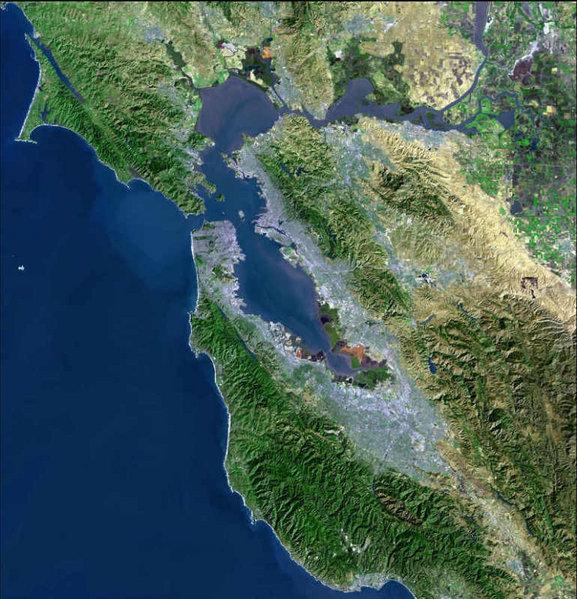 Bay de SanFrancisco_vue satelitte